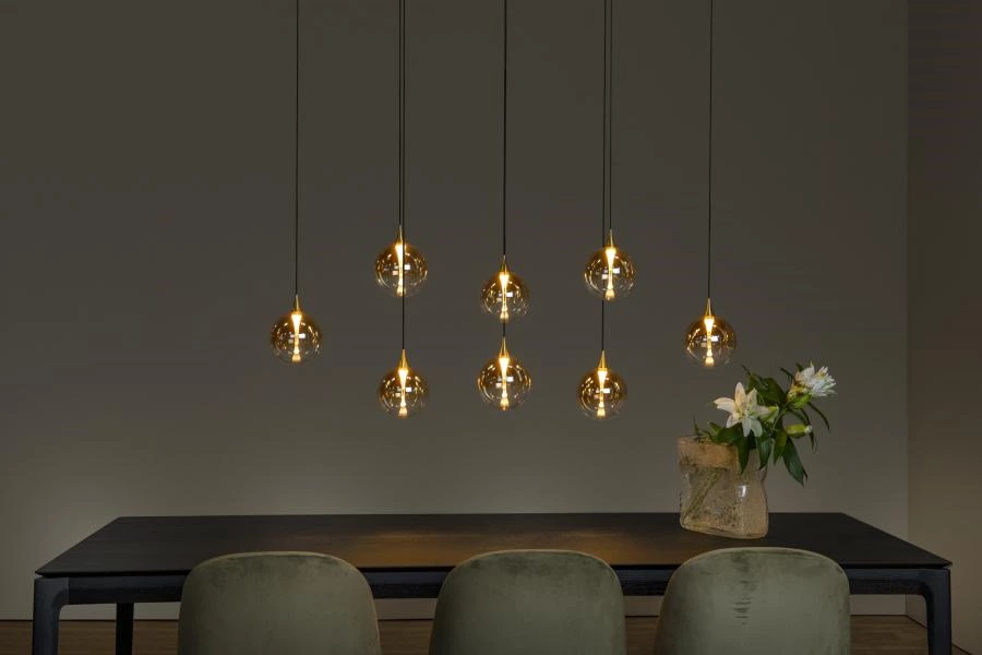 Lucide Premium GISELA - Lámpara colgante - LED Regul. - 8x3,9W 2700K - Ámbar - ambiente 2